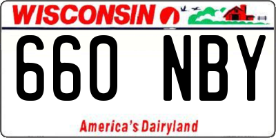 WI license plate 660NBY