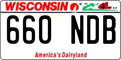 WI license plate 660NDB