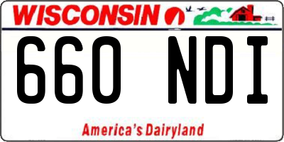 WI license plate 660NDI