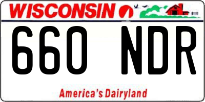 WI license plate 660NDR