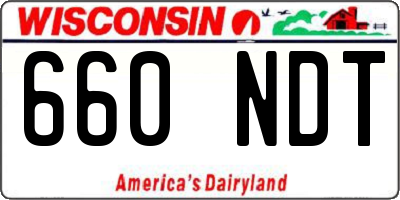 WI license plate 660NDT