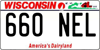 WI license plate 660NEL