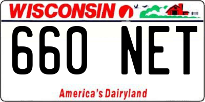WI license plate 660NET