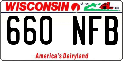 WI license plate 660NFB