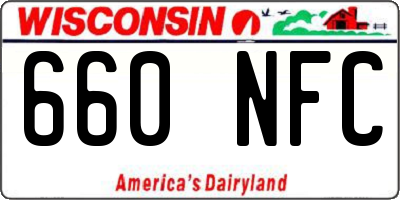 WI license plate 660NFC