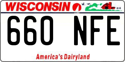 WI license plate 660NFE