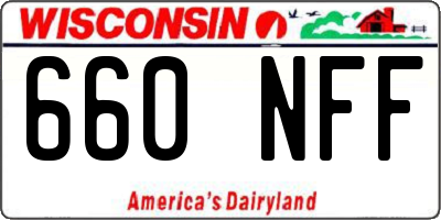 WI license plate 660NFF