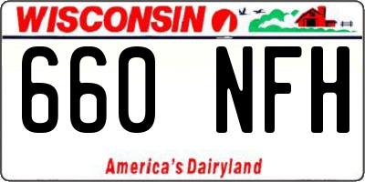 WI license plate 660NFH