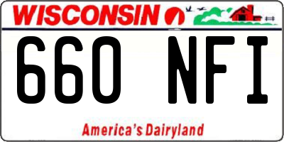 WI license plate 660NFI