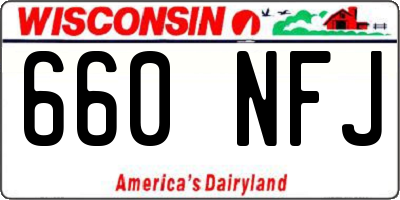 WI license plate 660NFJ