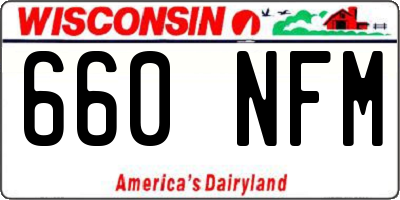 WI license plate 660NFM