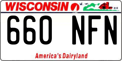 WI license plate 660NFN