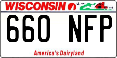 WI license plate 660NFP