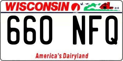 WI license plate 660NFQ