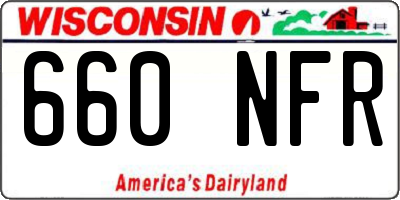 WI license plate 660NFR