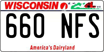 WI license plate 660NFS