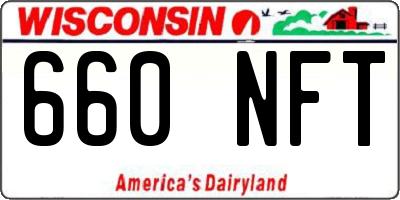 WI license plate 660NFT