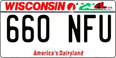 WI license plate 660NFU