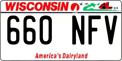 WI license plate 660NFV