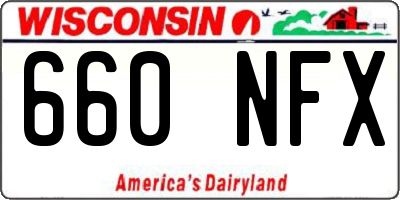 WI license plate 660NFX