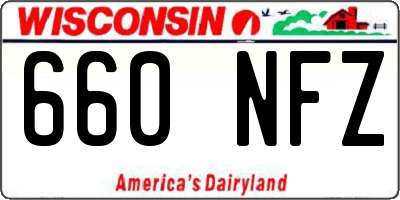 WI license plate 660NFZ