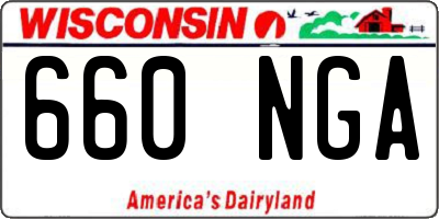 WI license plate 660NGA