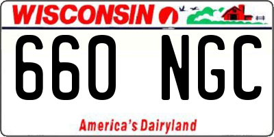 WI license plate 660NGC