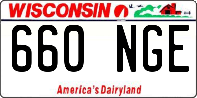 WI license plate 660NGE