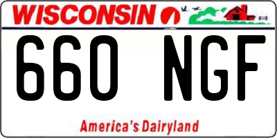WI license plate 660NGF