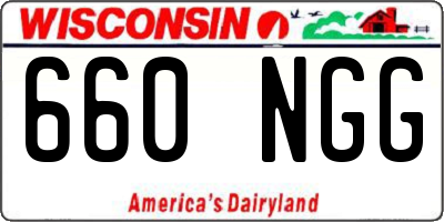 WI license plate 660NGG