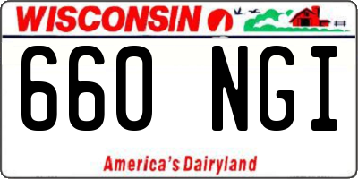 WI license plate 660NGI