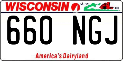 WI license plate 660NGJ