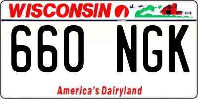 WI license plate 660NGK