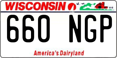 WI license plate 660NGP