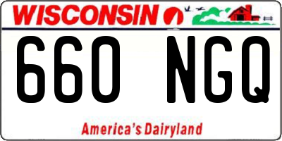 WI license plate 660NGQ