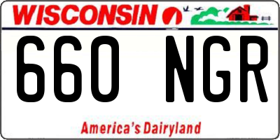 WI license plate 660NGR