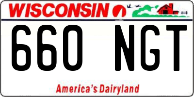 WI license plate 660NGT