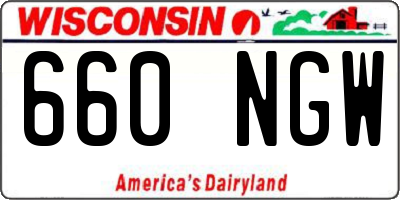 WI license plate 660NGW