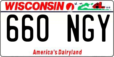 WI license plate 660NGY