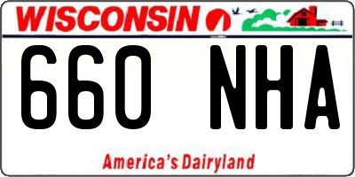 WI license plate 660NHA