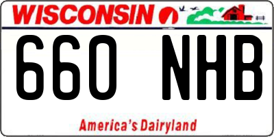 WI license plate 660NHB