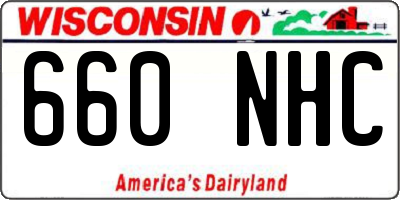 WI license plate 660NHC