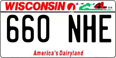 WI license plate 660NHE