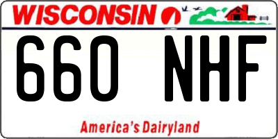 WI license plate 660NHF