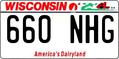 WI license plate 660NHG