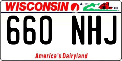 WI license plate 660NHJ