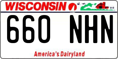 WI license plate 660NHN