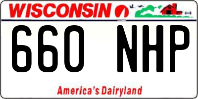 WI license plate 660NHP
