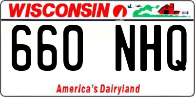WI license plate 660NHQ