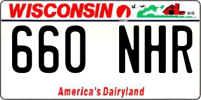 WI license plate 660NHR